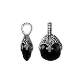 AP-6284-OX Sterling Silver Pendant With Black Onyx Jewelry Bali Designs Inc